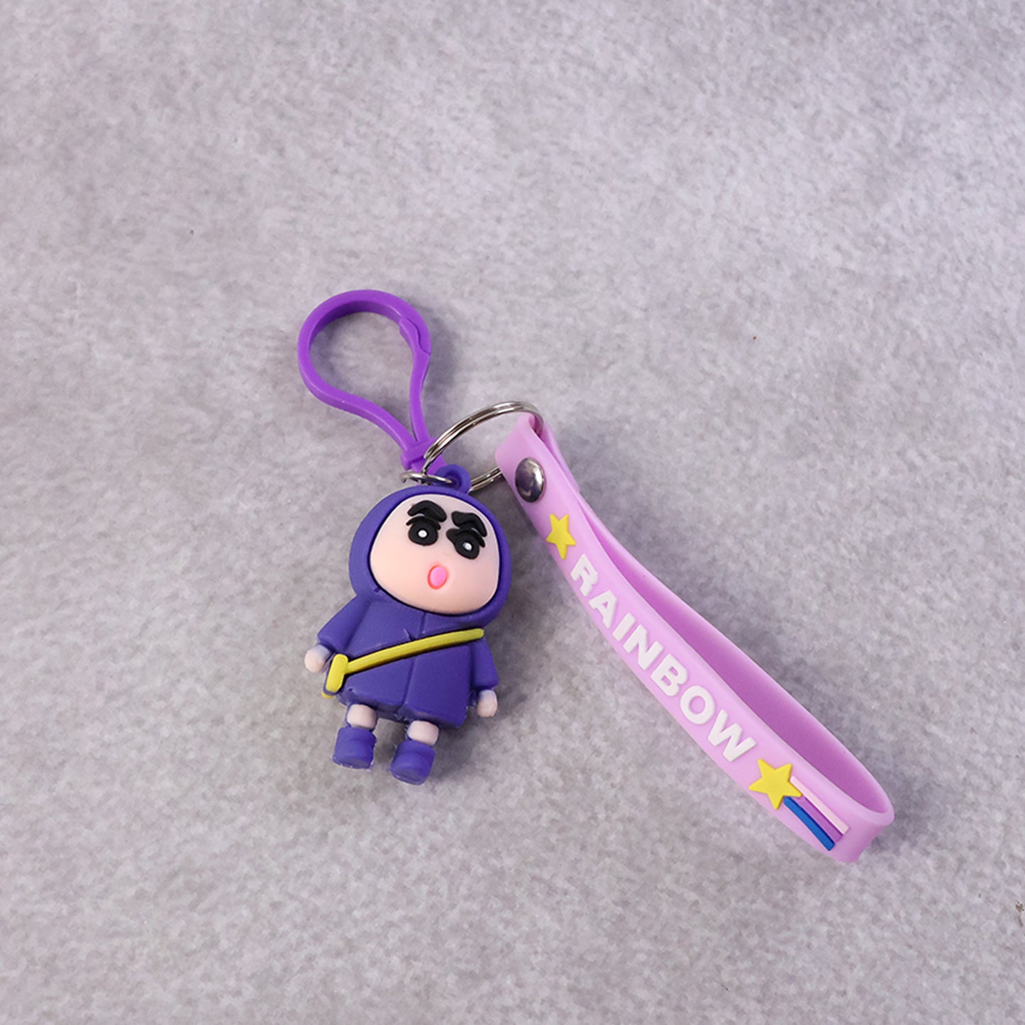 Cute Cartoon Character Silicone Keychain (1 Pc)