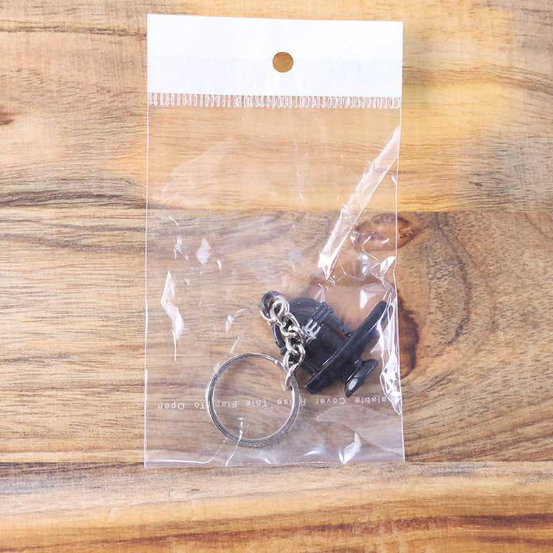 Stylish Shivling Metal Keychain – Elegant Black Finish Divine Key Ring