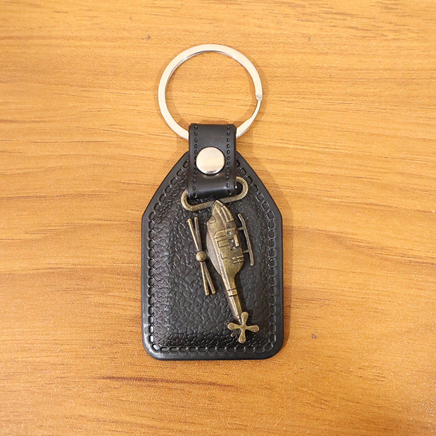 Premium Leather Finish Metal Sword Emblem Keychain (1 Pc)