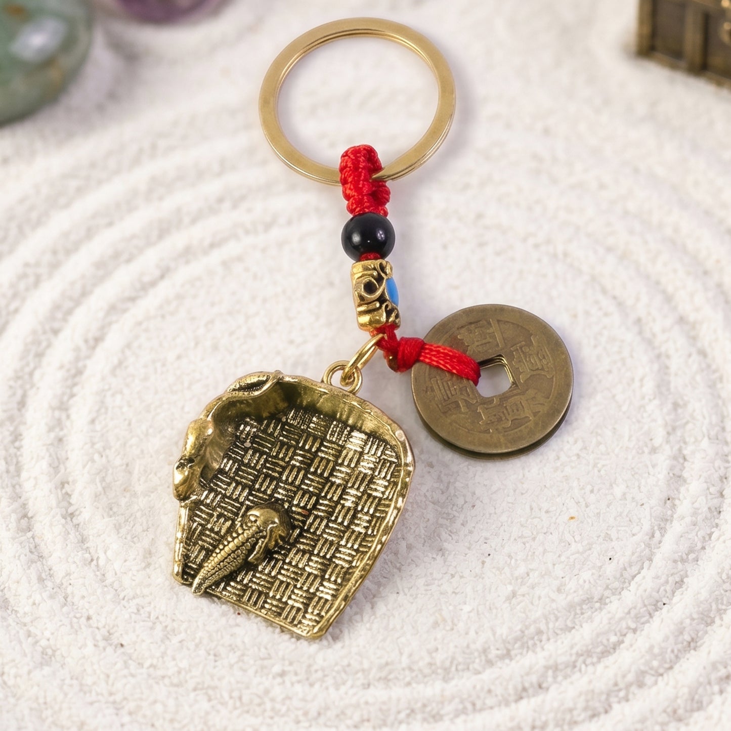 Lucky charm bag keychain use