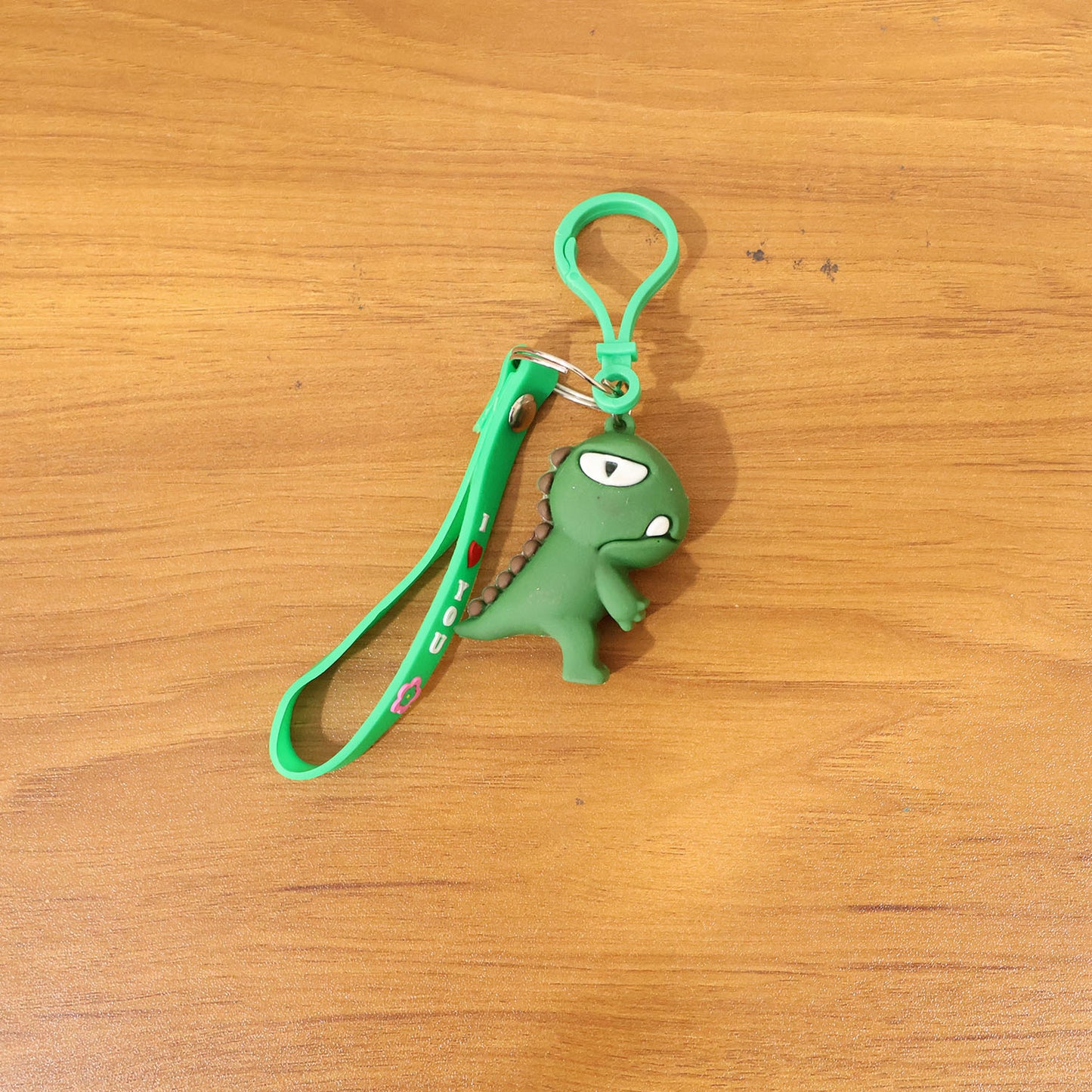 Cute Dinosaur Cartoon Silicone Keychain (1 Pc)