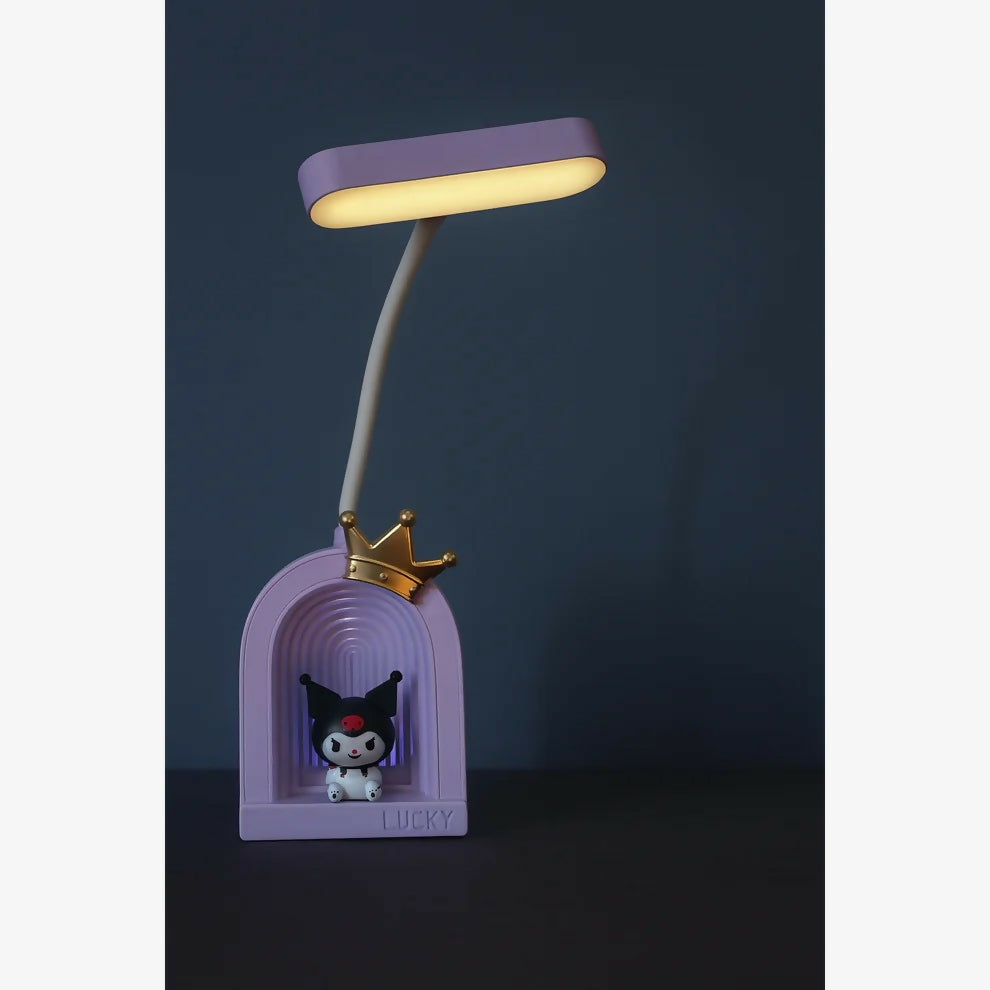 Cute Crown LED Desk Lamp with Soft Light & Flexible Neck
