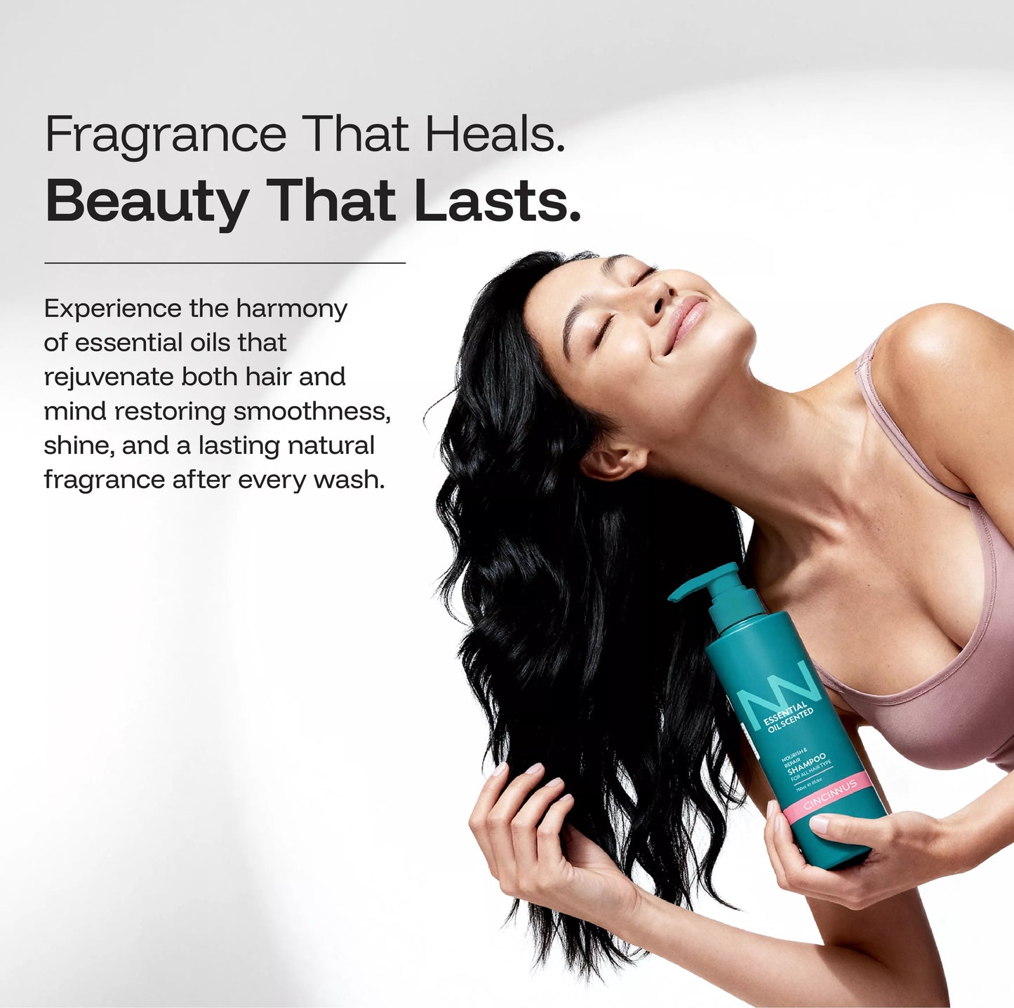 Close-up of the nourishing hair care shampoo for all hair types