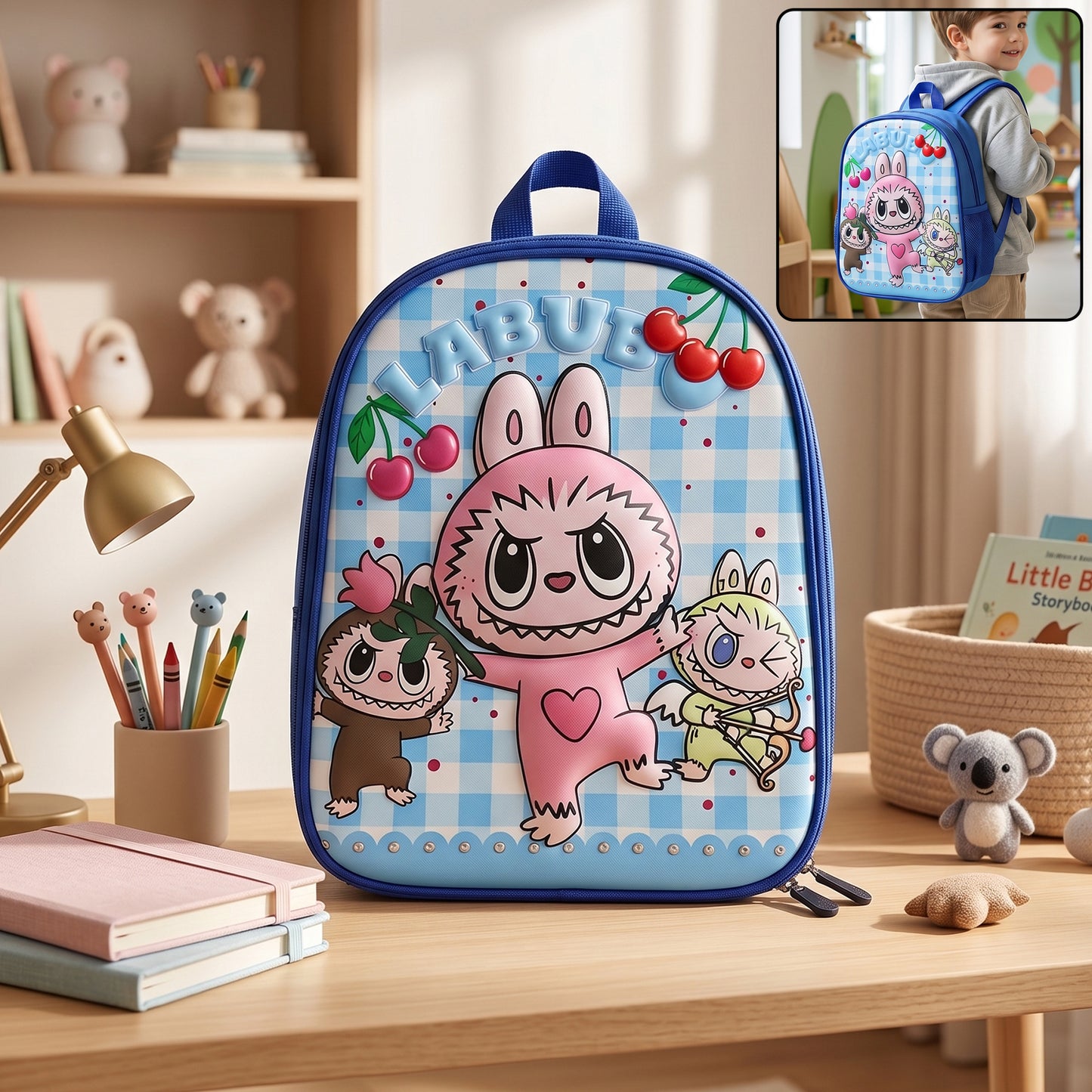 Cute Cartoon Print Kids School Bag