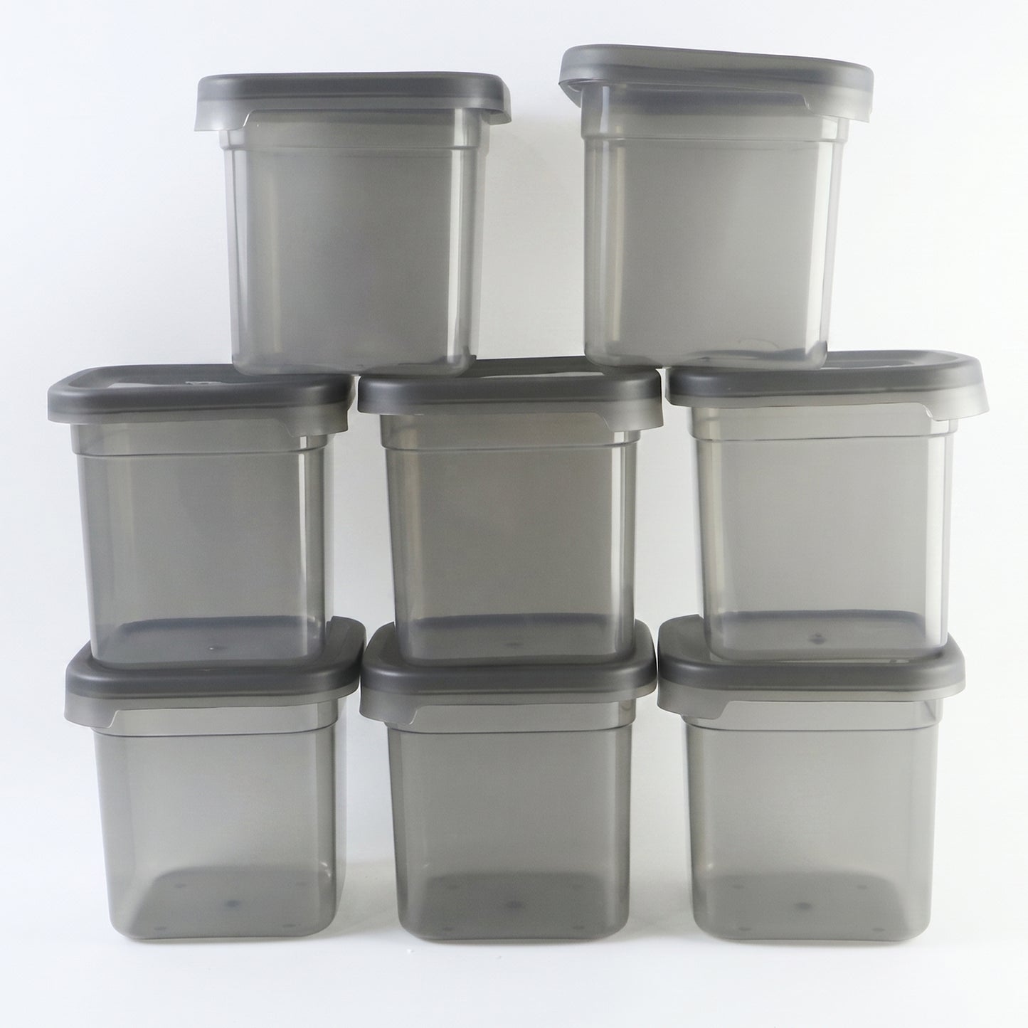 Plastic Food Storage Container Set 700ml Airtight Pantry Jars (8 Pc Set)