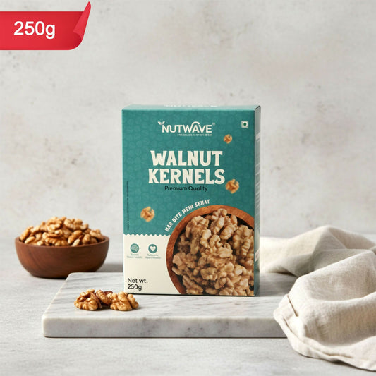 Nutwave Premium Walnut Kernels, Naturally Fresh Akhrot For High Protein (250Gm)