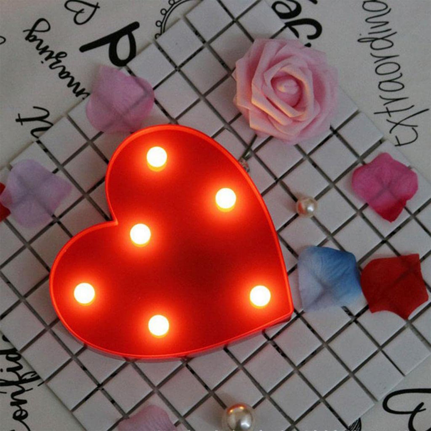 Heart Shape LED Decorative Night Light (1 Pc)