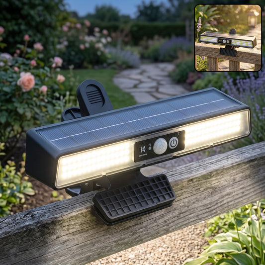 102 LED solar clip sensor light