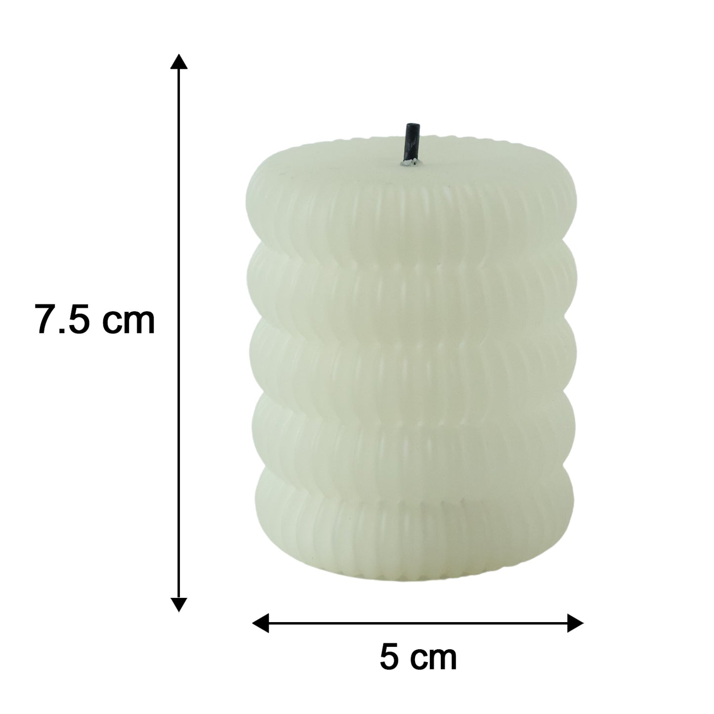 Decorative Flameless LED Candle Set Ribbed Pillar Warm Glow Light (12 Pc)