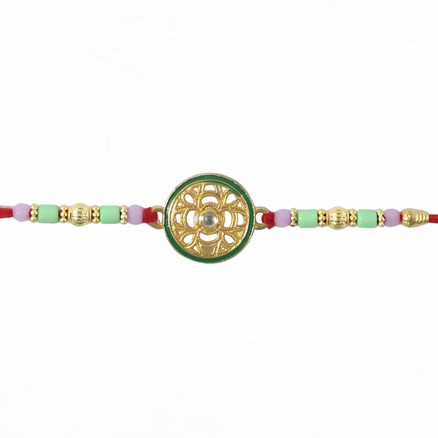 Elegant and soft thread Rakhi design