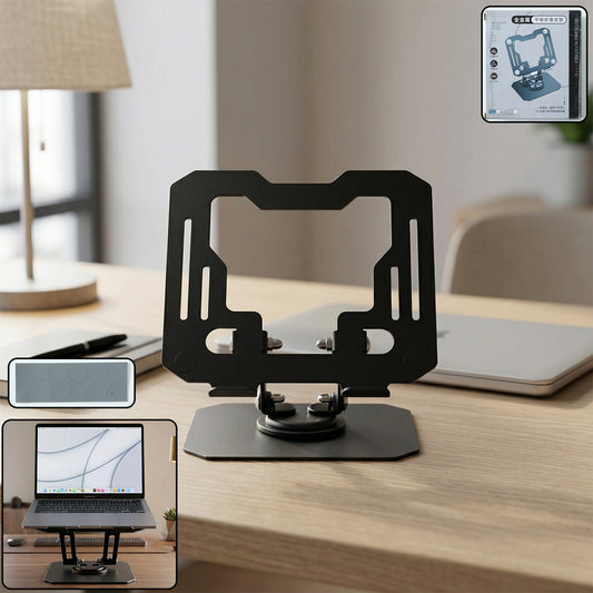Premium Adjustable Foldable Metal Laptop Stand (1 Pc)
