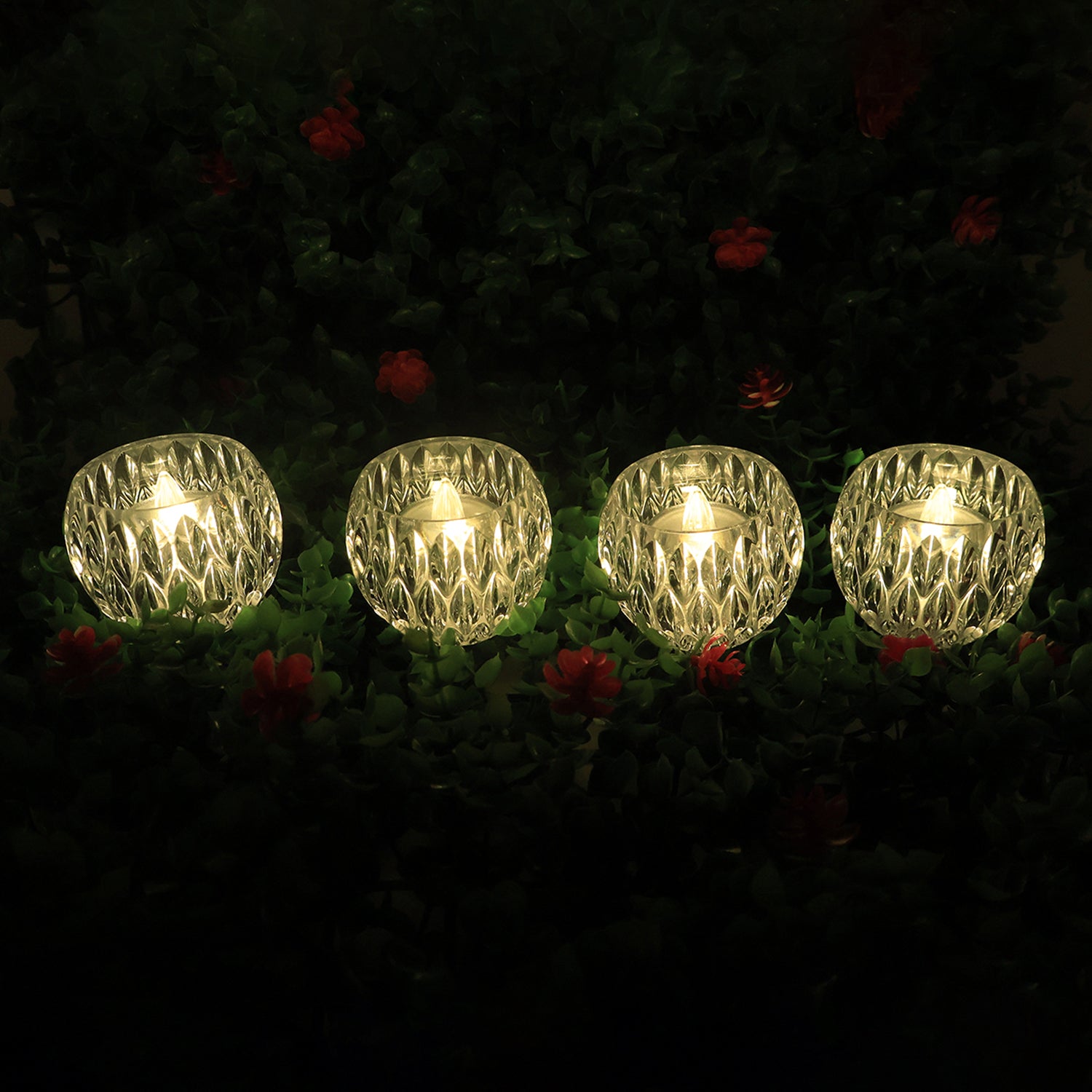 Crystal Design LED Tealight Candles (6 Pc / Set)