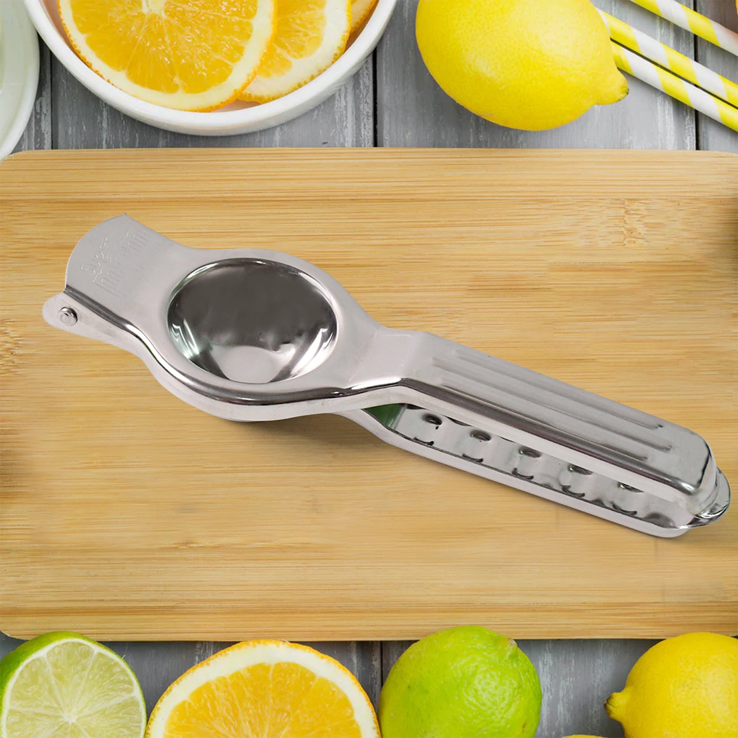 Supermom 2-in-1 Heavy Duty Stainless Steel Lemon Squeezer with Built-in Bottle Opener