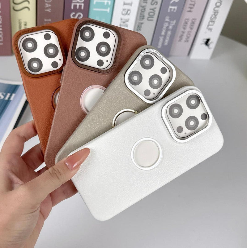 Lichi Lather Case For Apple Iphone 16 Pro Max_White