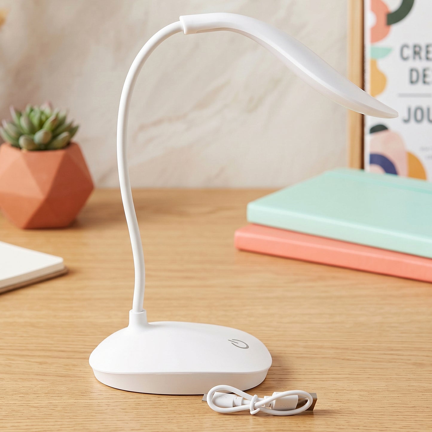 LED Desk Table Lamp Flexible Touch Dimmer Eye Care Reading Study Light (1 Pc) view 8