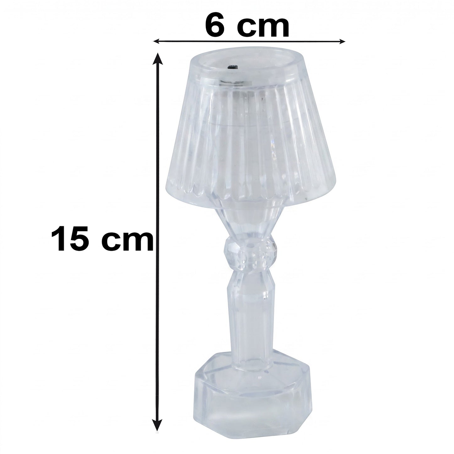 Mini Crystal Style LED Table Lamp Set Warm Glow Decor Light (12 Pc)