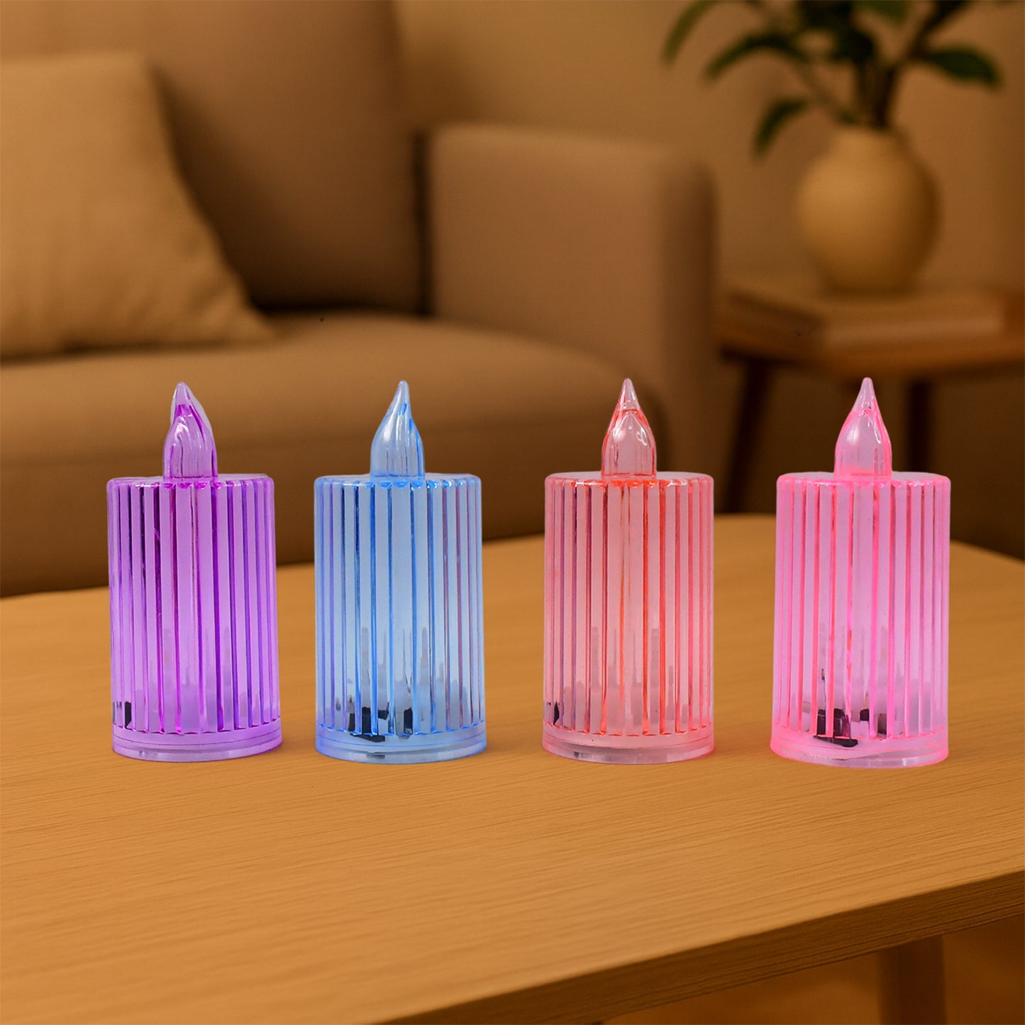 Decorative Flameless Electronic LED Candle Light Set (8 Pc)