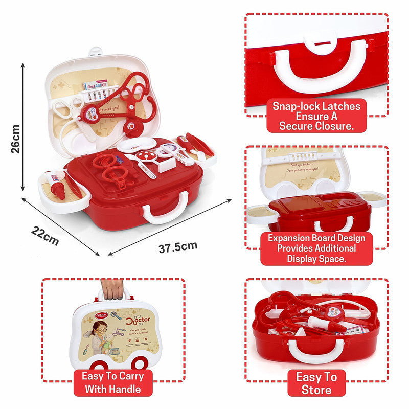Aditi Little Doctor Play Set with 15 Medical Tools & Carry Case for Kids