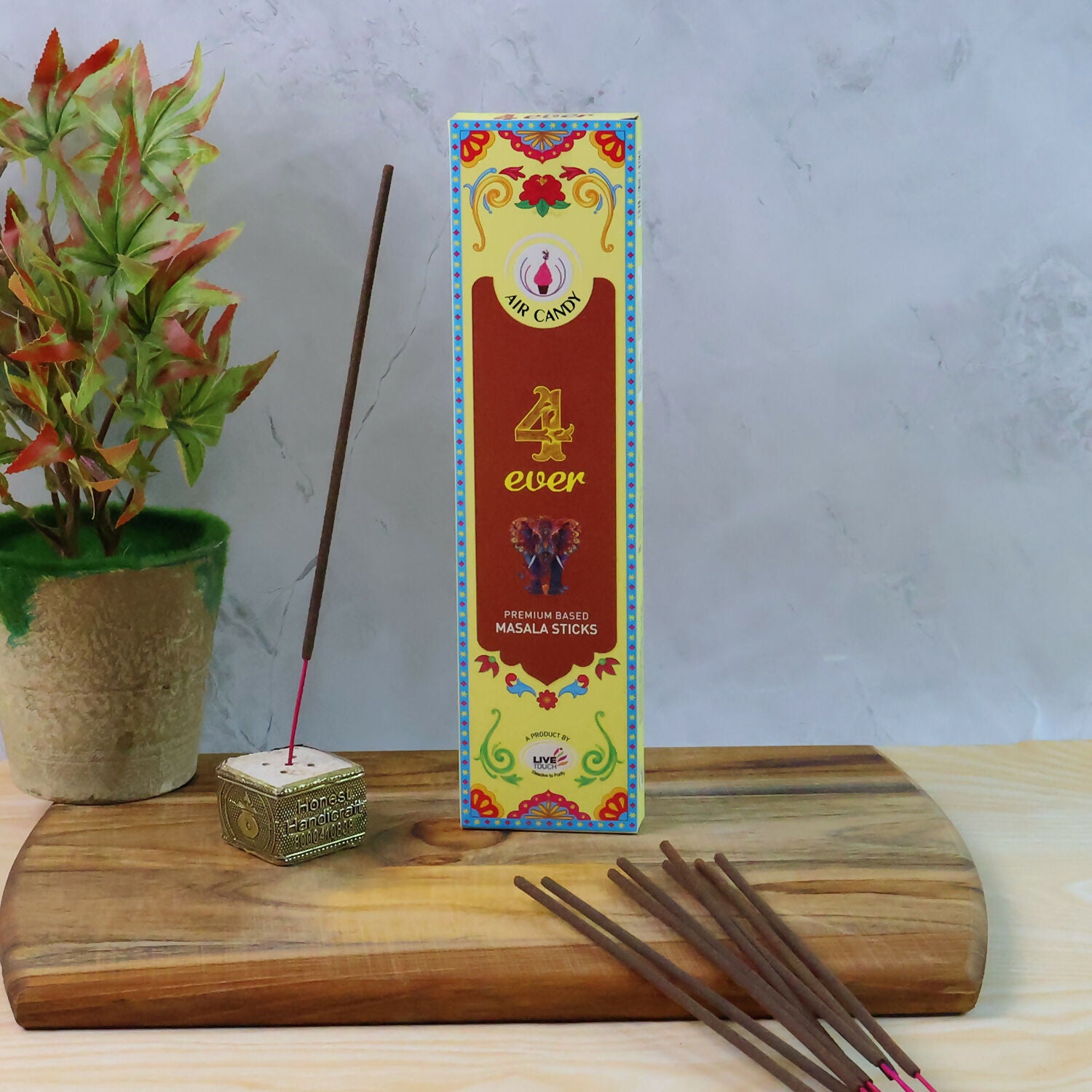 Air Candy 4ever Premium Masala Incense Sticks – Long-Lasting Fragrance for Meditation, Prayer & Home Ambience (Pack of 10 Sticks)