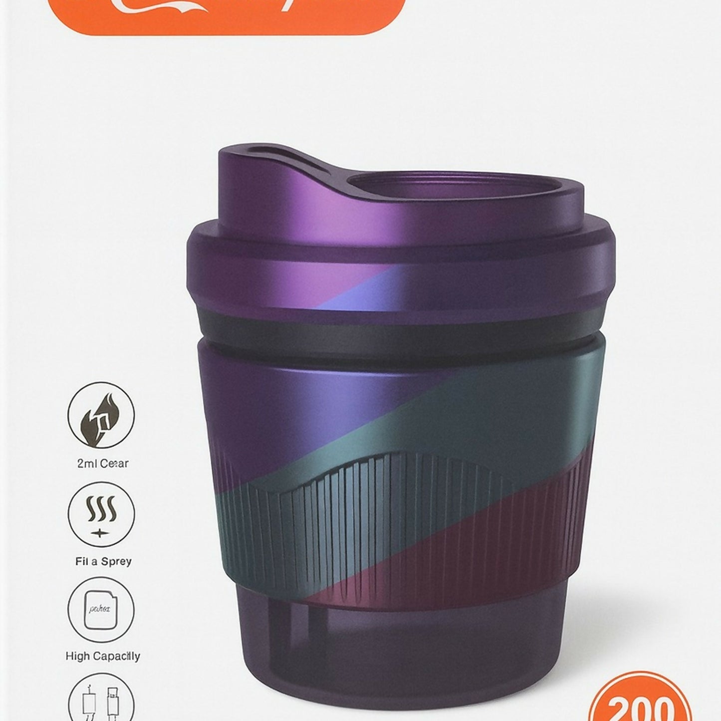 USB Coffee Cup Mini Humidifier 200ml Portable Mist Maker for Car & Office