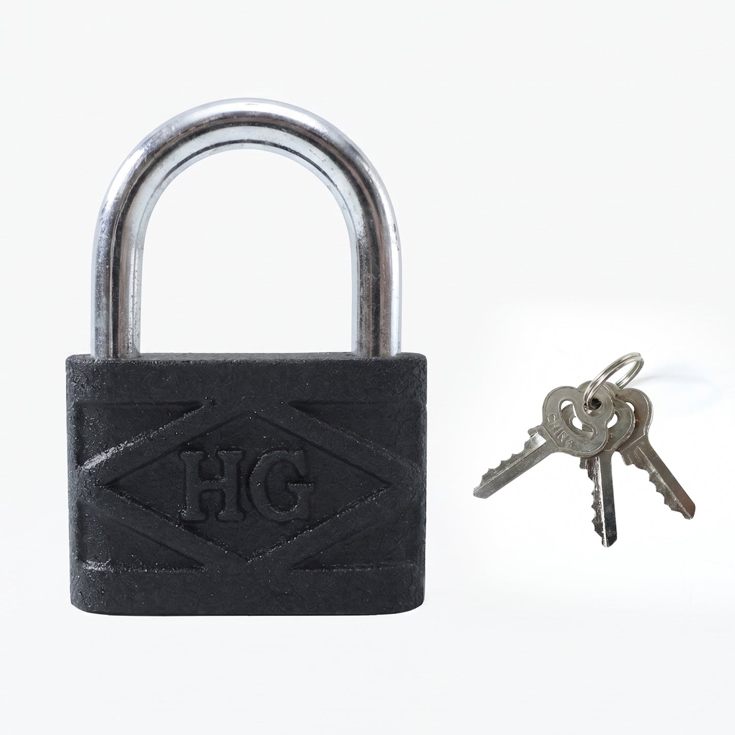 Heavy duty pad lock on gate lock