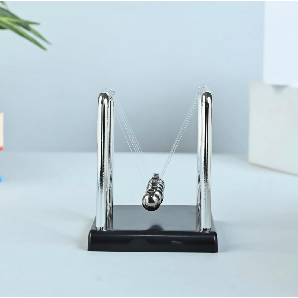 Newton Cradle Desk Toy with Metal Balls for Office Table Decoration (SQAURE)