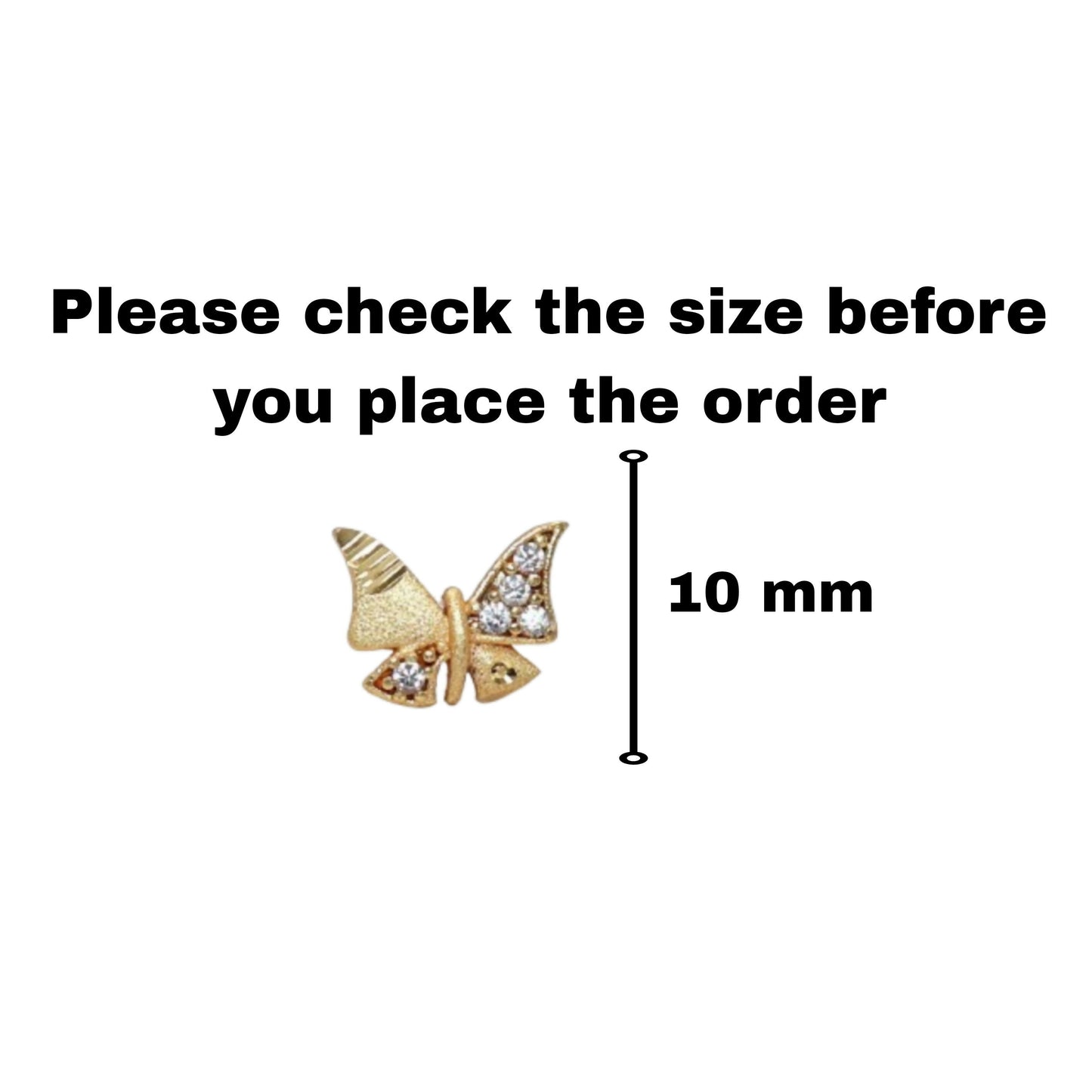 Gold Butterfly Stud Earrings with AD for women and girls