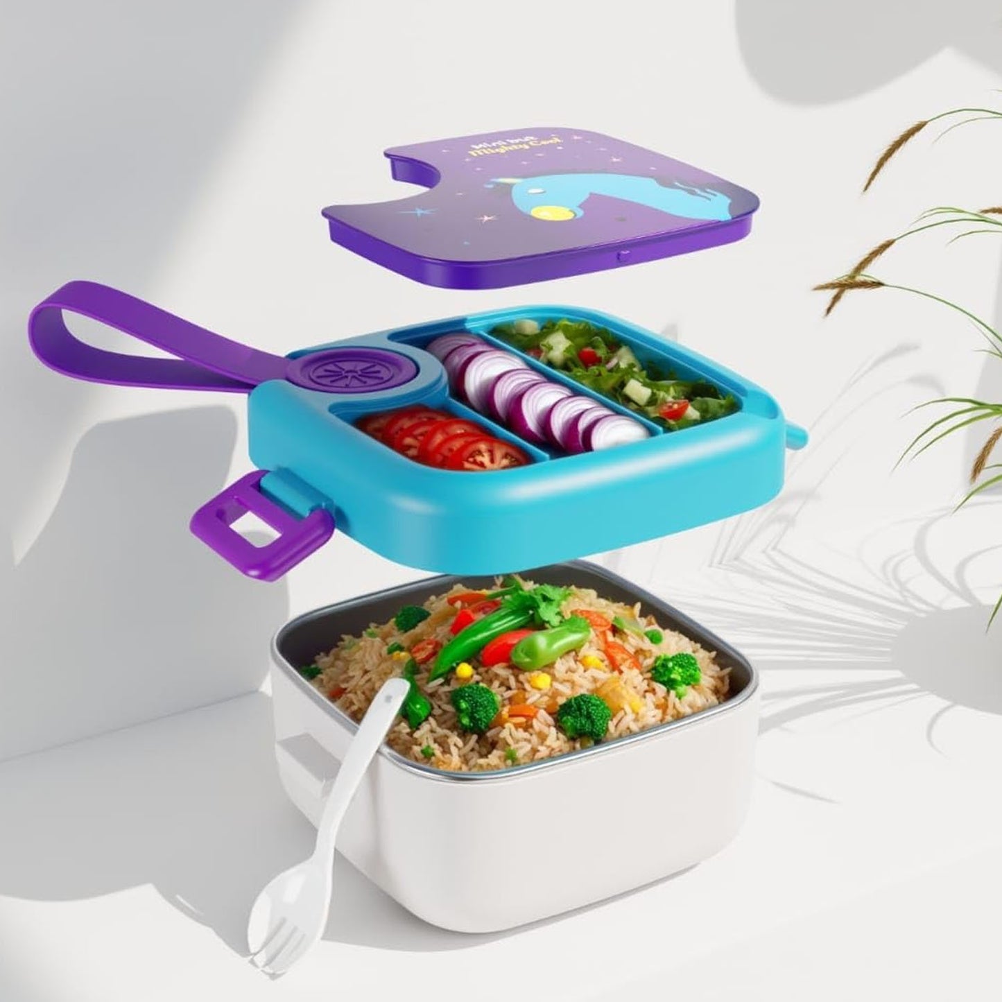 Kids Cartoon Lunch Box - (1 Set)