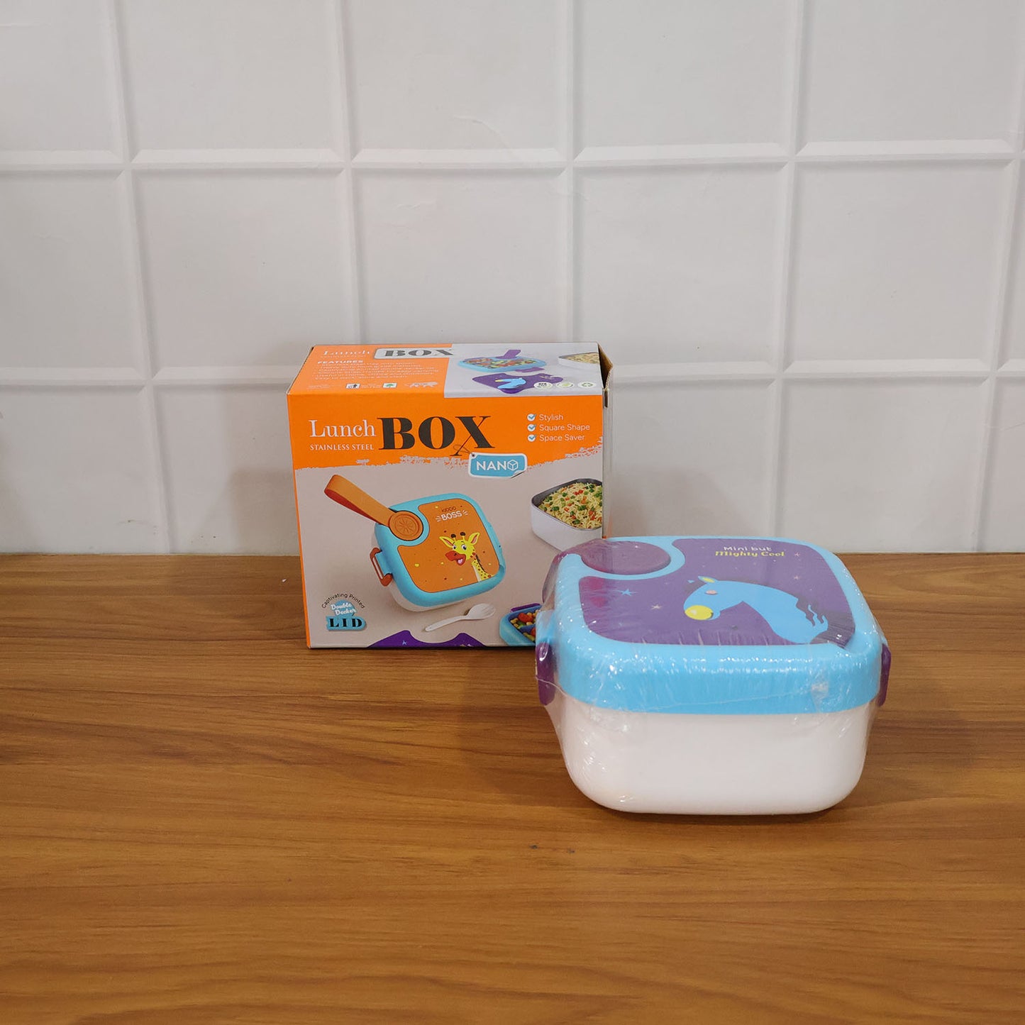 Kids Cartoon Lunch Box - (1 Set)