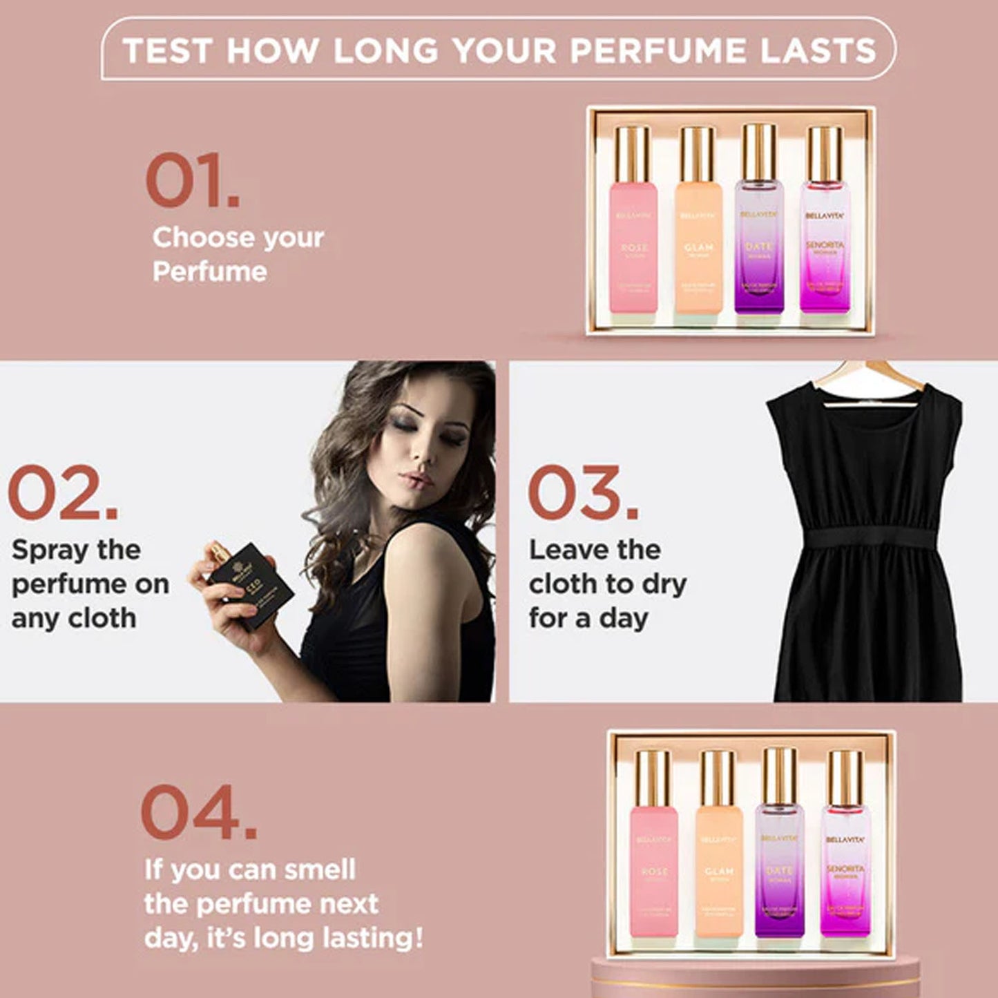 Bellavita Luxury Women Eau De Parfum Gift Set (4 Pc, 20 ML Each)