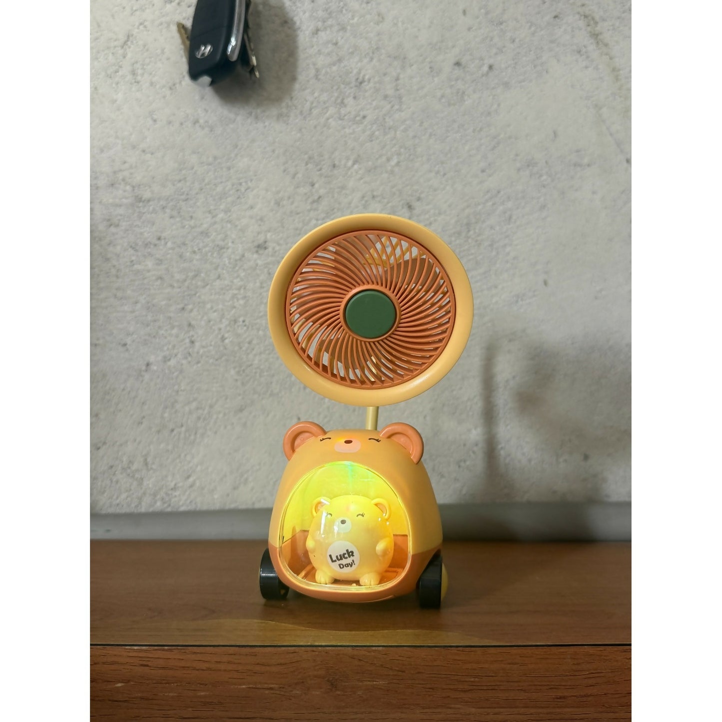 Kids Bear Fan Lamp with Night Light | Cute Table Fan for Study & Bedside
