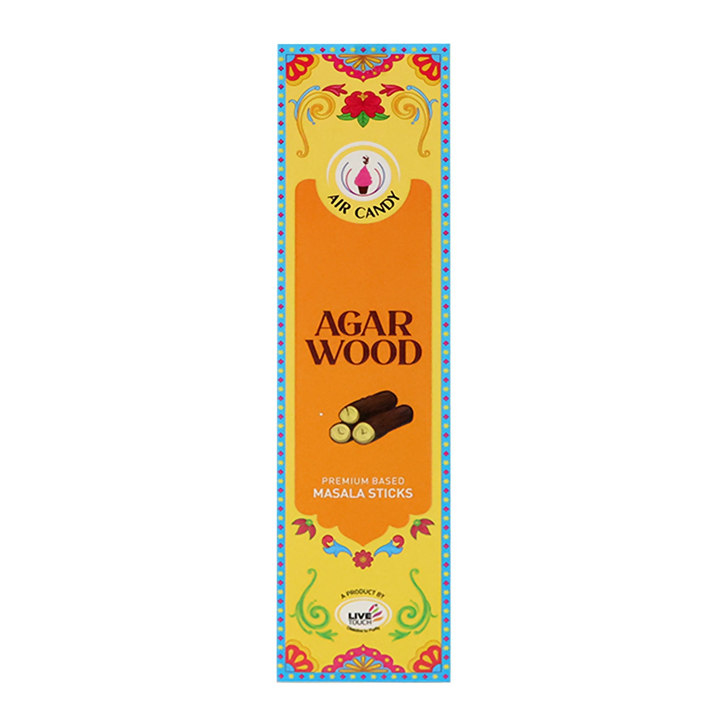 Air Candy Agarwood Premium Masala Incense Sticks – Calming Aromatic Fragrance for Home & Meditation (Pack of 10 Sticks)
