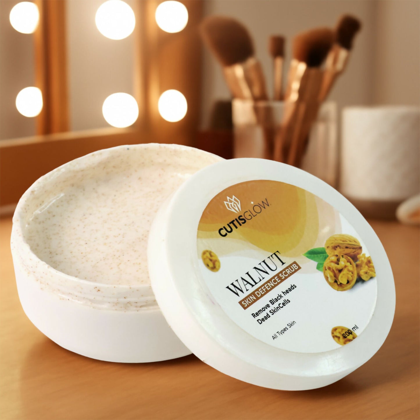 Eyelet Walnut Skin Defence Scrub – Exfoliating Face & Body Scrub for Blackhead Removal, Dead Skin Cell Cleansing & Smooth Radiant Skin (200ml)