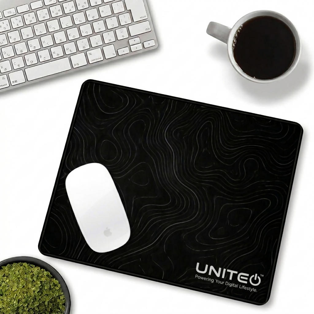 UNITEQ GlidePro M1 mouse pad top view showing smooth cloth surface