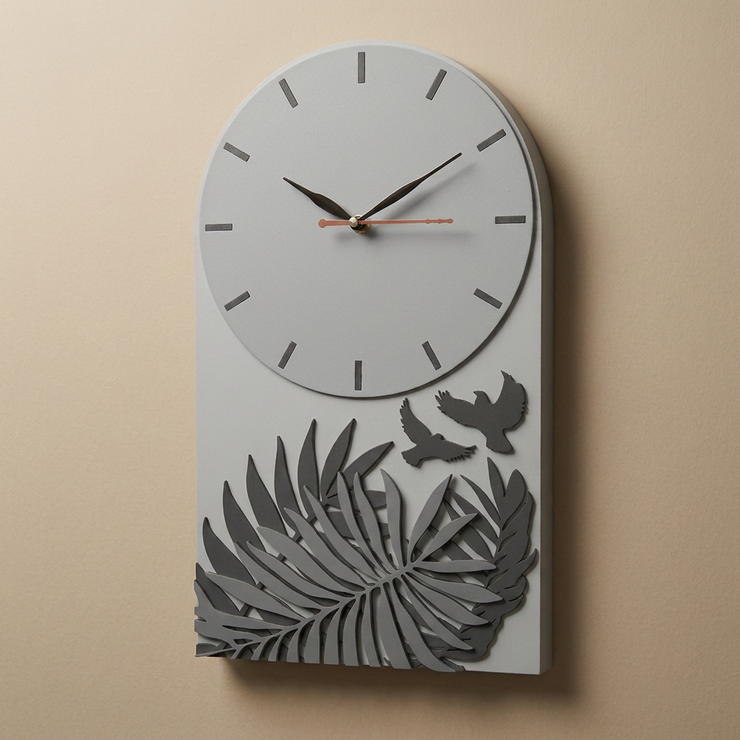 Plant Clock Grey 3