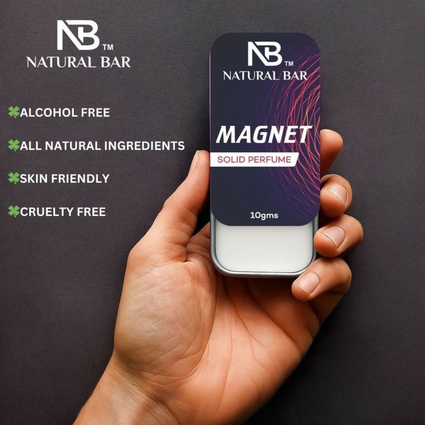 Natural Bar Magnet Solid Perfume | Alcohol Free Cologne for Men & Women | Strong & Lasting Fragrance | Gifting Set for Him & Her