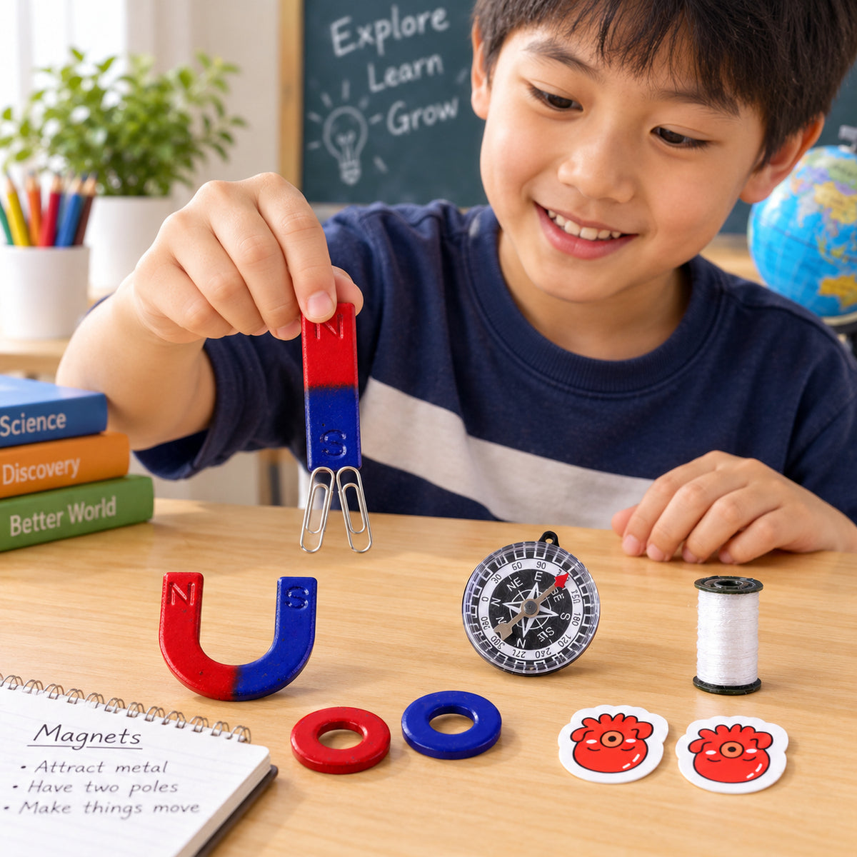 Magnet play toy white bg