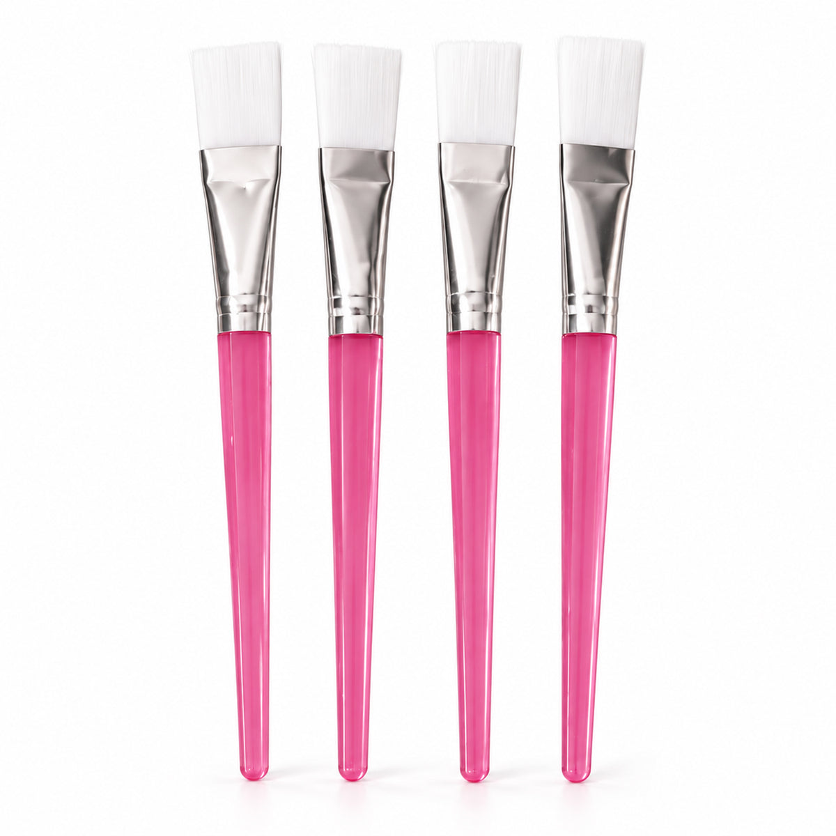 Flat Face Mask Brush Set for Even Skincare Application at Home and Salon (4 Pc)