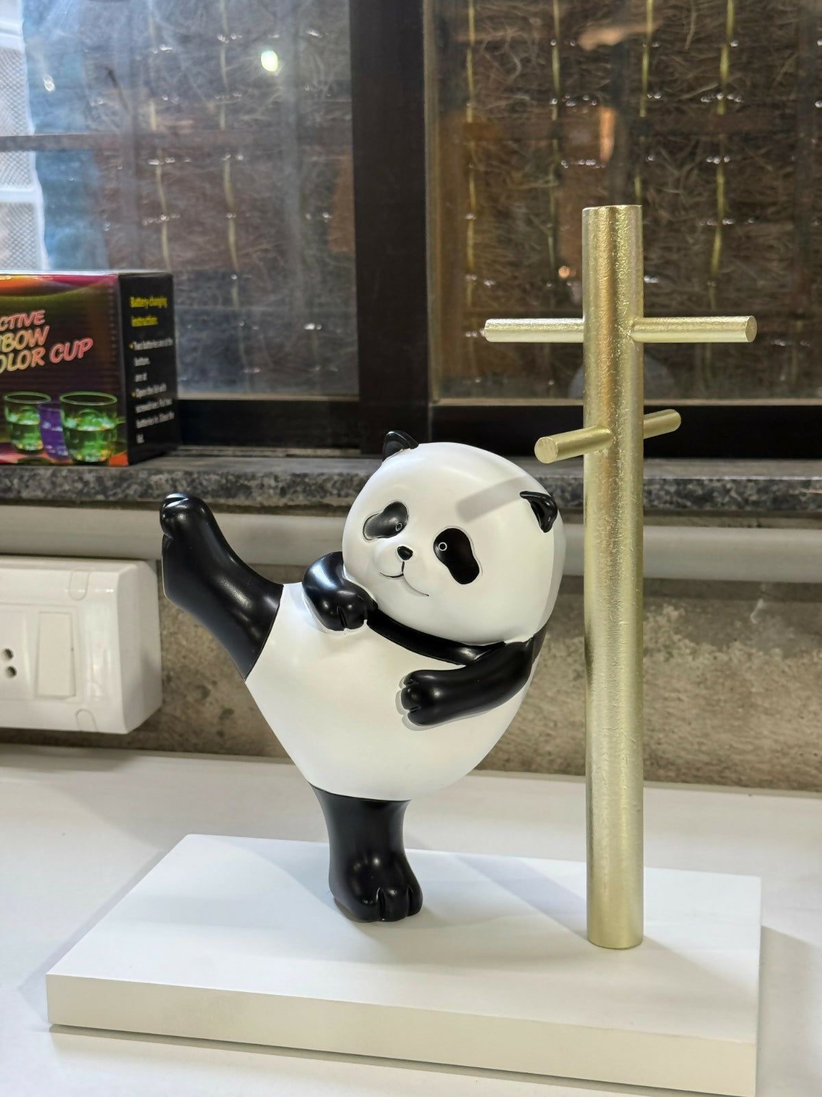 Cute Panda Key Holder Stand for Home & Office Desk Decor Organizer
