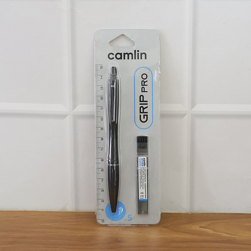 Camlin Grip Pro 0.5 mm Mechanical Pencil Set – Premium Soft Grip Pencil with 0.5 mm HB Leads (Combo Pack)