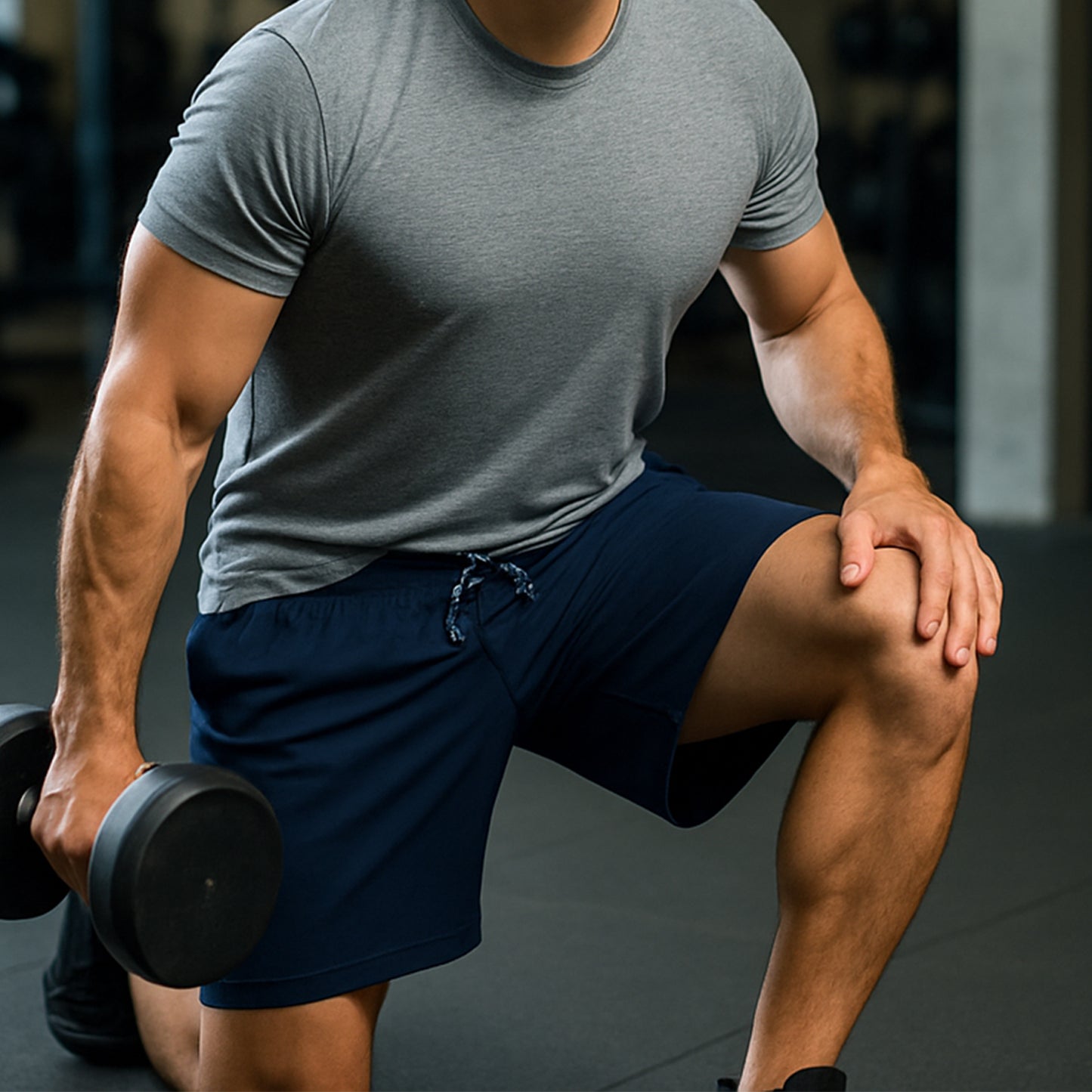 Men’s Sports Shorts with Side Stripe (Medium, 1 Pc)