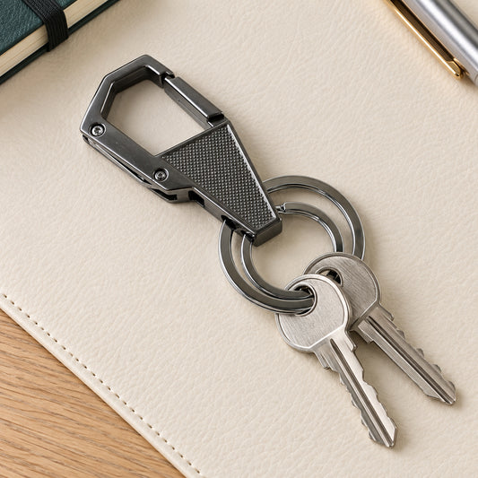 Heavy Duty Metal Key Holder – Durable Swivel Carabiner Clip