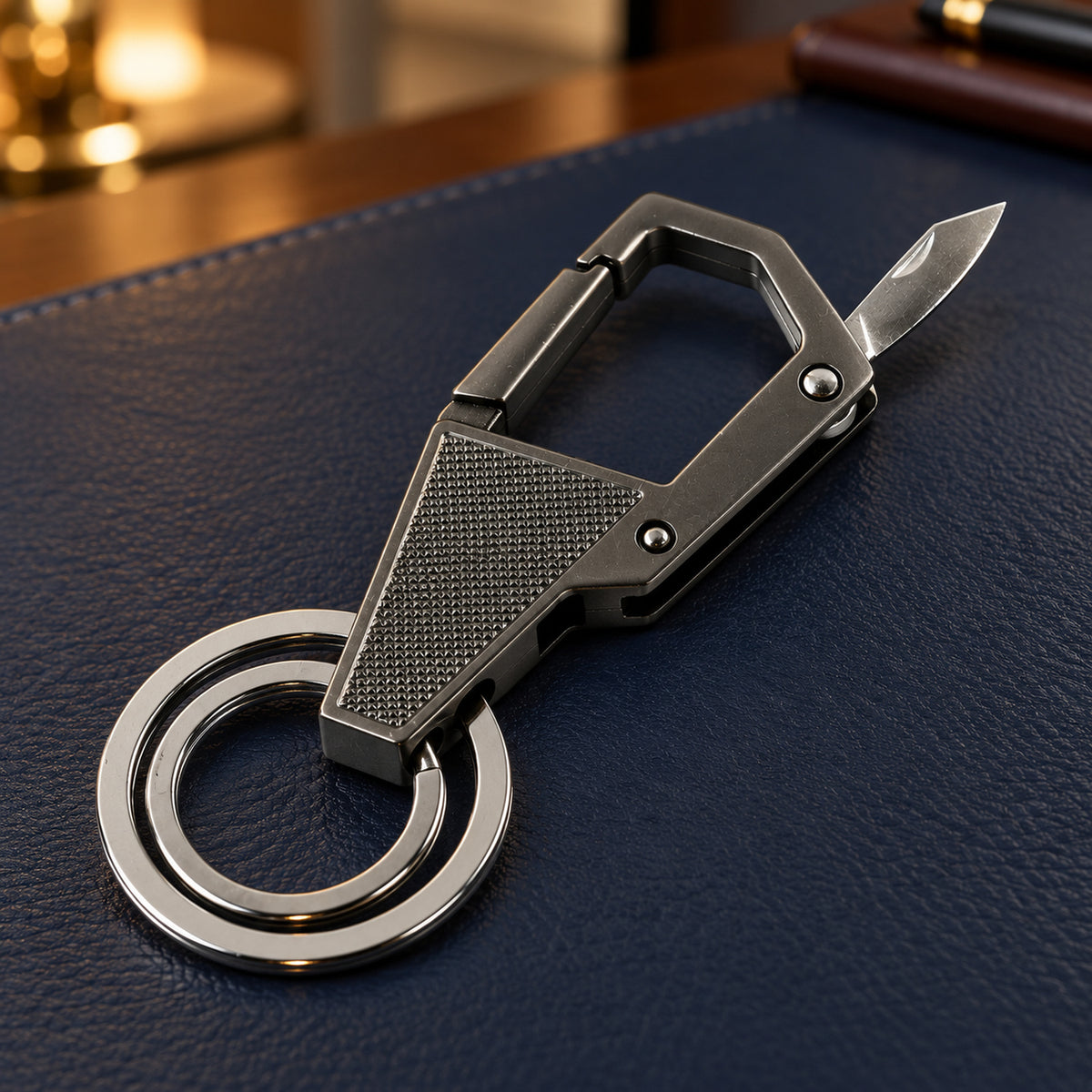 Heavy Duty Metal Key Holder – Durable Swivel Carabiner Clip
