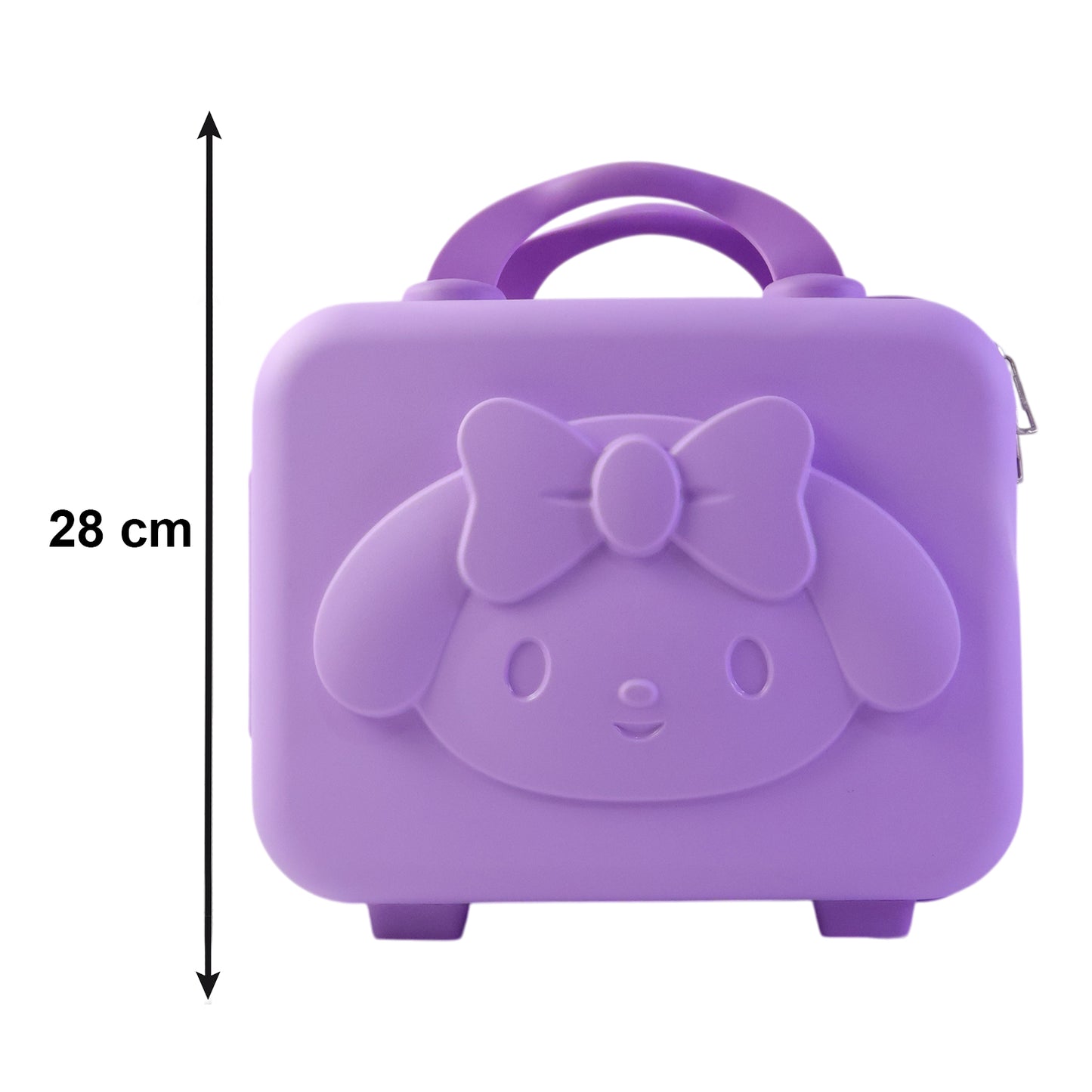 Kids Bear-Shaped Carry Case close-up of zip-around closure