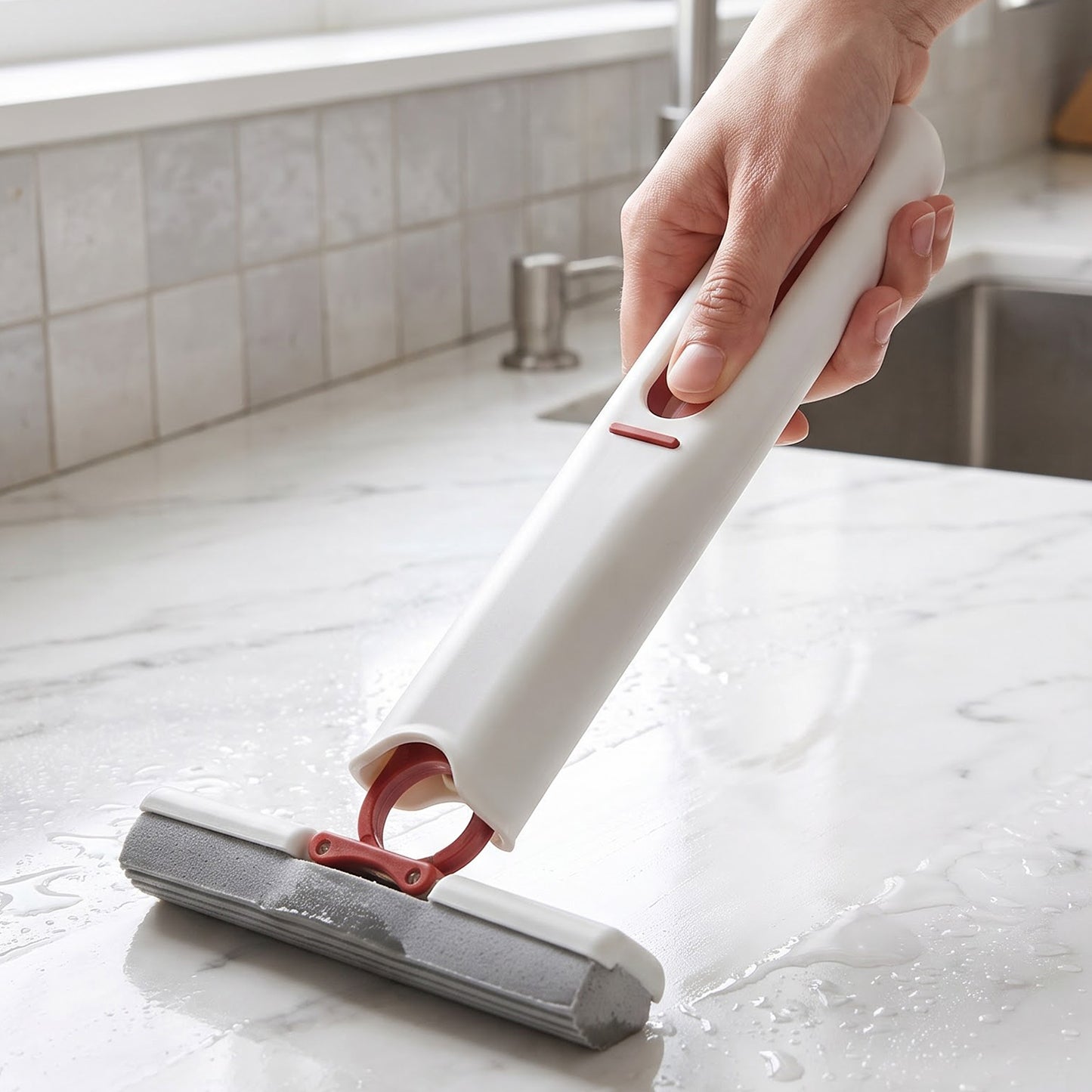 Mini Mop – Portable Self-Squeeze PVA Sponge for Home | DeoDap
