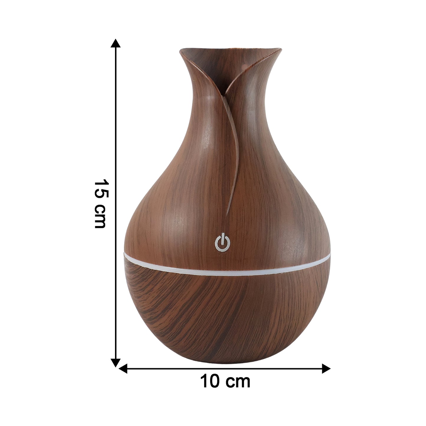 Mini Wooden Vase Pot Diffuser Cool Mist Atomization Humidifier (1 Pc)