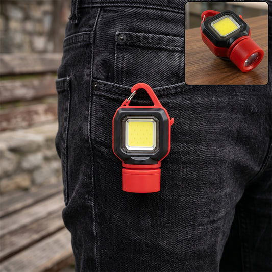 5 mode COB LED keychain flashlight