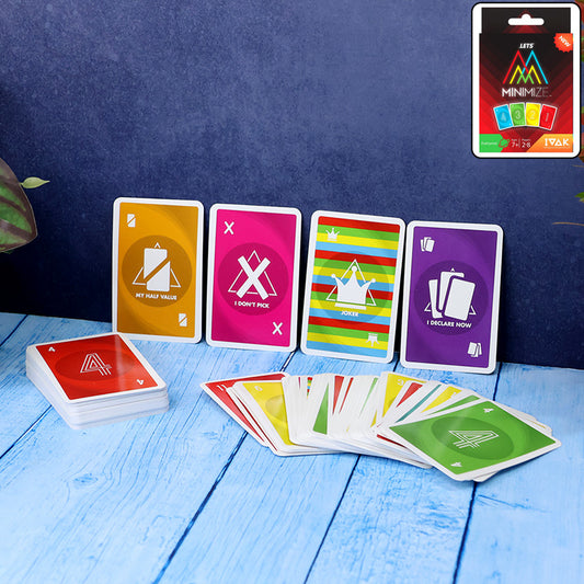 Minimize Card Game box with colorful strategy cards