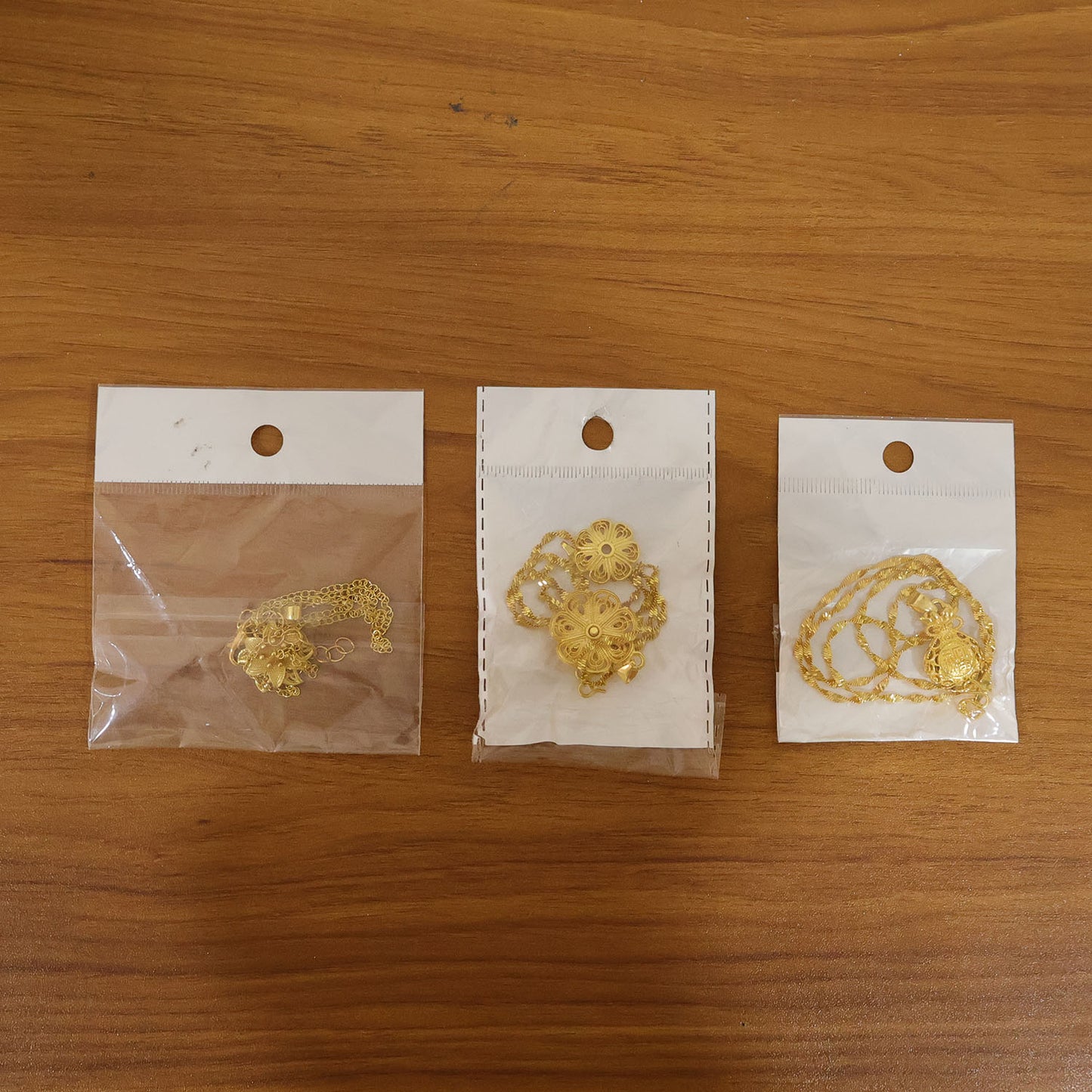 Elegant Gold Finish Floral & Traditional Pendant Necklace (1 Pc, Mix Design)