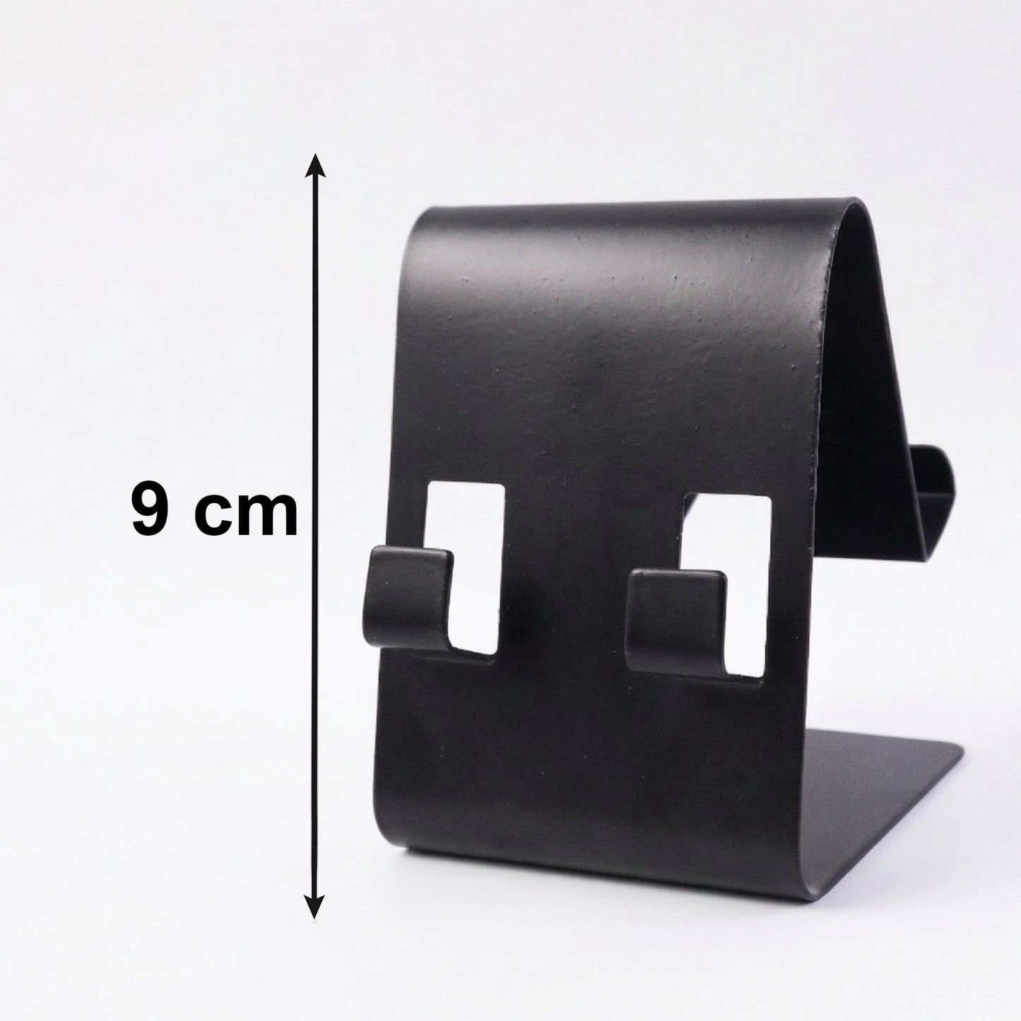 Black metal mobile stand folded